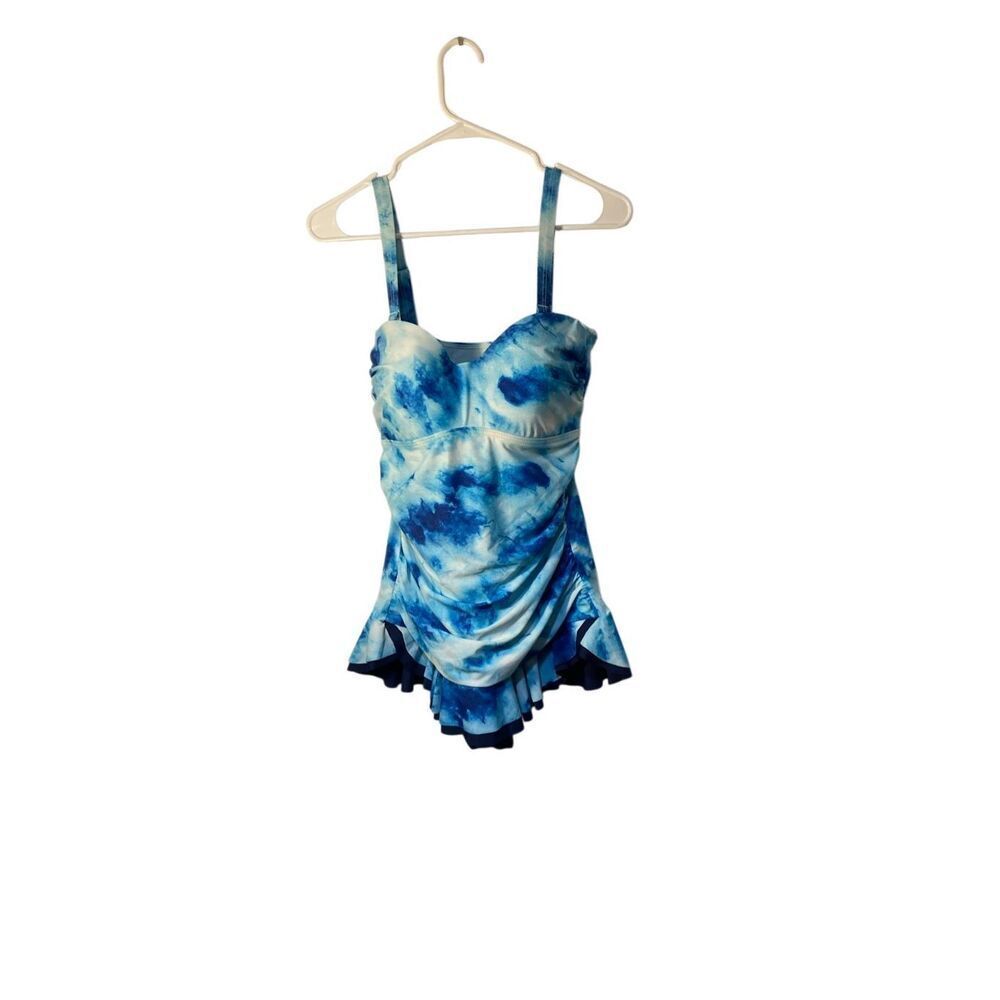 Mazu swim women’s ocean, tie-dye, sheared skater, one piece swimsuit, 12